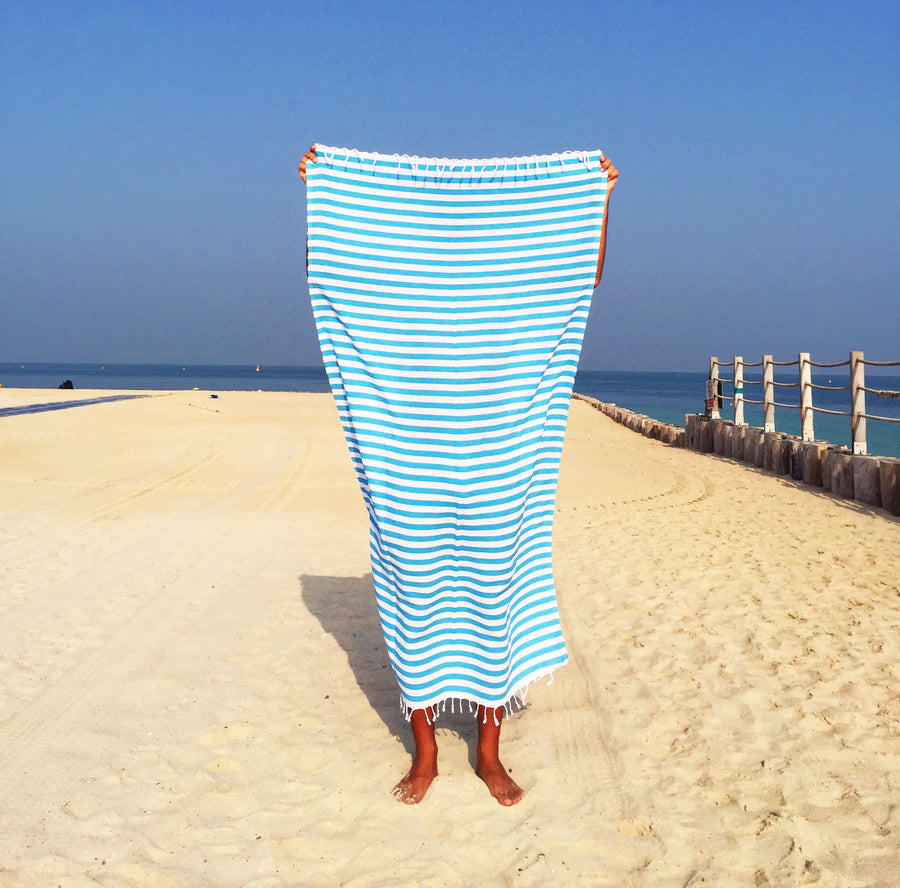 Hello Sailor / Blue - Koala Handloomed Beach Towels Dubai