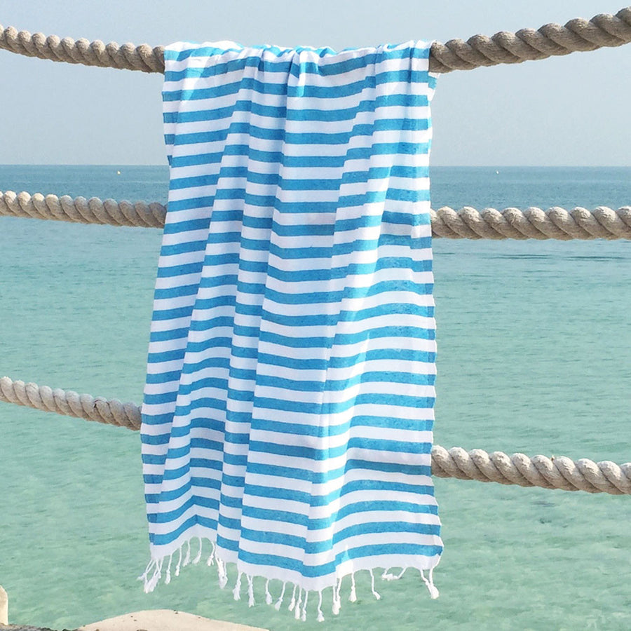 Hello Sailor / Blue - Koala Handloomed Beach Towels Dubai